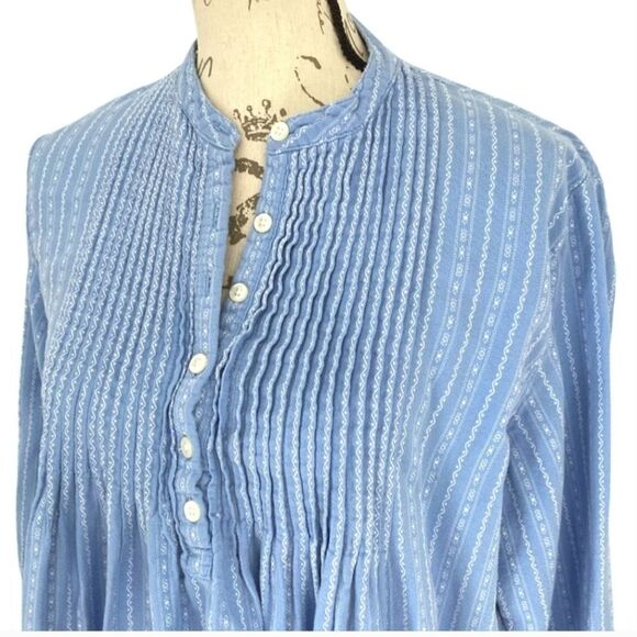 LL bean Vtg Pintuck Dobby Cotton Nightgown flannel Pajamas Modest Cottagecore L - Picture 6 of 11